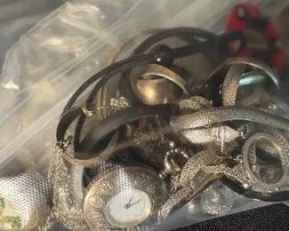 Silvertone Oriental Jewelry Mystery Lot