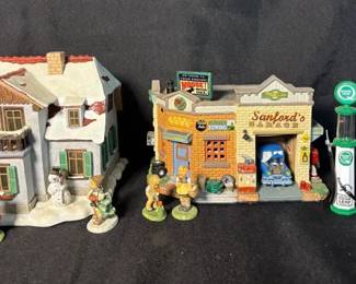 vintage M.J. Hummel Goebel lighted winter village building Lemax Christmas Village