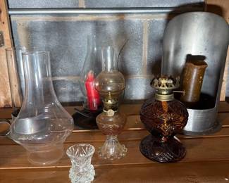 Vintage Oil Lamps, Metal Candle Holders And More