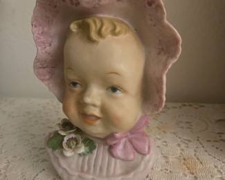 Vintage Doll Head Planter
