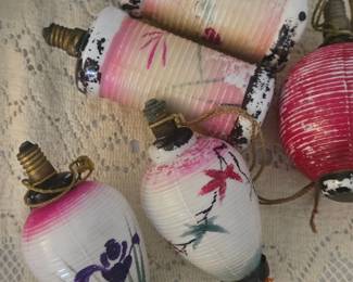 Antique Milk Glass Light Bulb Ornaments