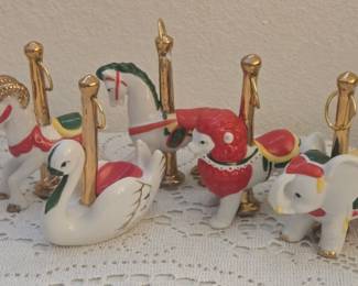 Vintage Christmas Carousel Set by Roman
