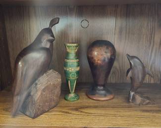 Vintage Ironwood Quail & Dolphin