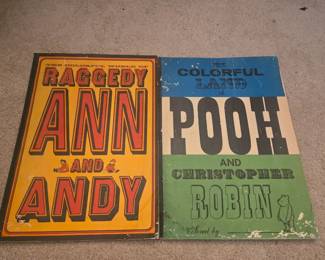 Raggedy Ann & Andy / Winnie the Pooh Coloring Books 1920s