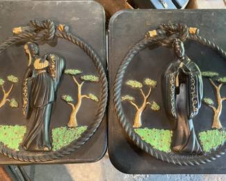 Chalkware Asian Wall Hangings
