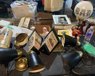 Vintage Bar Signs and "cone shaped" lights