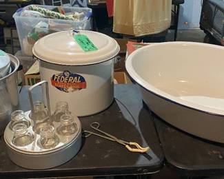 Vintage Baby Items - Bath, Diaper Pail, Bottle Sterilizer