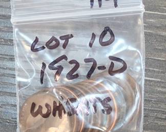 Lot of 10 1927-D Wheat Cents
