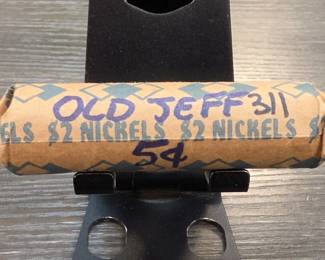 Wrapped Roll Of Old Jefferson Nickels
