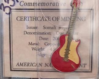 2004 Somali Republic Guitar Commemorative Coin