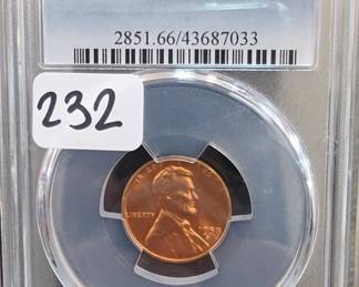 1958-D Lincoln Wheat Cent, PCGS MS66 RD