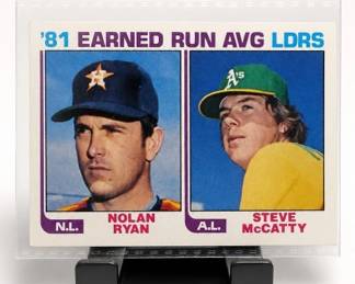1982 Topps Nolan Ryan and Steve McCatty Card