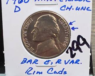 1960-D Jefferson Nickel, Choice UNC, Rim Cuds