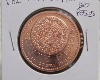 20 Pesos Design .999 Copper Round