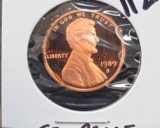 1989-S Lincoln Memorial Cent, Gem Proof