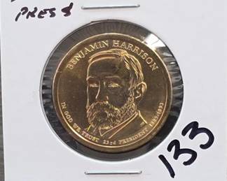 2012-P Benjamin Harrison Pres. Dollar, Choice UNC