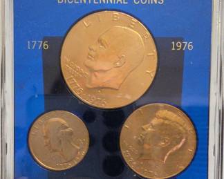 1776-1976 Gold-Plated Eisenhower Dollar Set