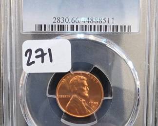 1955-D Lincoln Wheat Cent, MS66RD