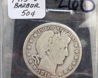 1915-S Barber Half Dollar, Silver