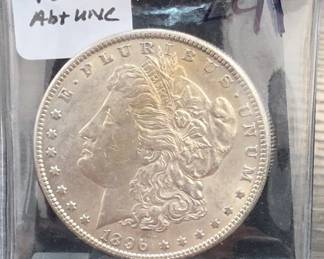 1896 Morgan Dollar, About UNC, Silver
