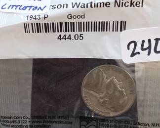 1943-P Jefferson Wartime Nickel, Good