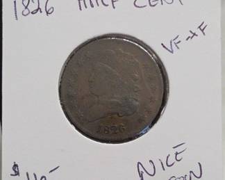 1826 Half Cent VF-XF