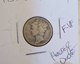 1931-D Mercury Dime F-VG, Silver