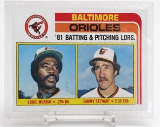 1981 Topps Baltimore Orioles Team Checklist Card