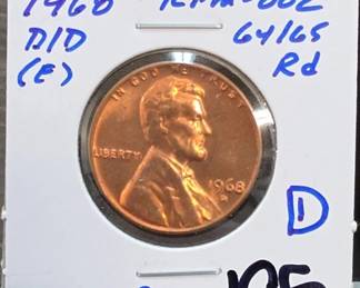 1968-D/D Lincoln Memorial Cent, MS64/65RD,