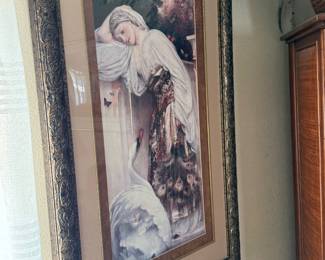 Frederick Leighton "The Odalisque Gold" Ornate Framed Print