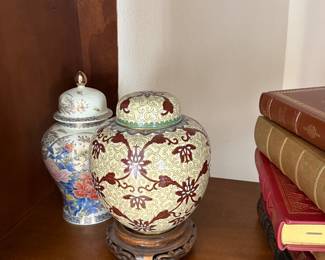 hand painted porcelain decorative ginger jar