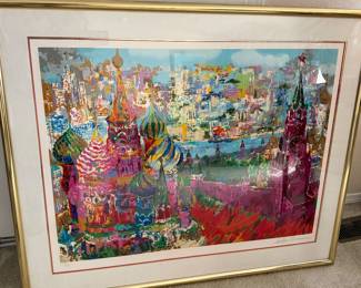LeRoy Neiman "Red Square Panorama" Limited Serigraph