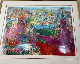 Red Square Panorama By Leroy Neiman