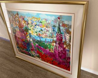 Red Square Panorama By Leroy Neiman