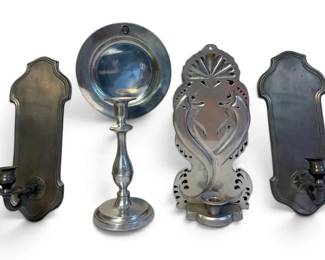 Pewter Wall Candlesticks