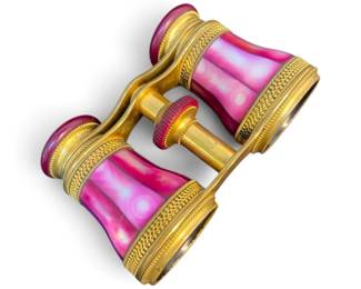 Pink Mother of Pearl French Opera Glasses