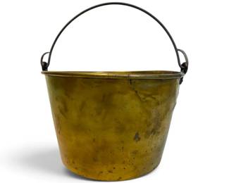 Hiram W. Hayden Spun Brass Bucket