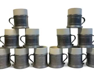 Pewter Mug With Ceramic Inserts