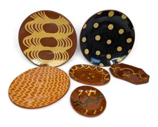 Terracotta Plates with Geometric Designs