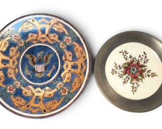 Bassano Floral Plate Eagle Platter