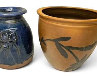 Blue Floral Vase Planter Pot