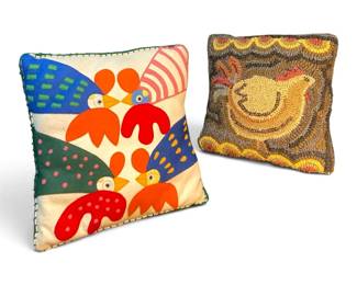 Rooster Hen Decorative Pillows