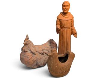 Terracotta Chicken Statues More