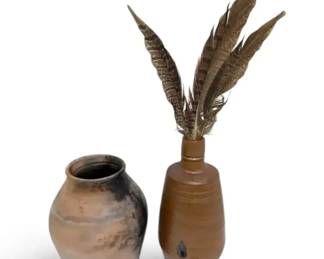 Two Thrown Pottery Vases