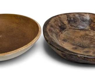 Two Wooden Dough Bowls
