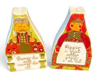 Norwegian Folklore Figgjo Flint Salt Pepper Set