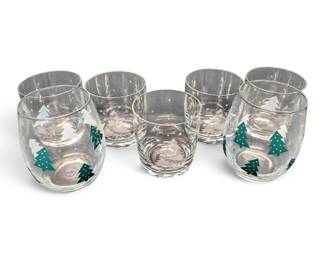 Christmas Tree Glass Cups