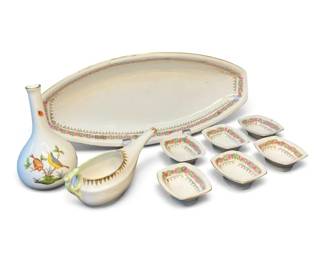 French Porcelain Platter, Dishes, Herend Rothschild Bud Vase