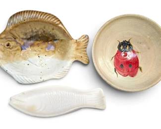 Fish Pottery Bowls Ladybug Bowl