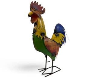 Folk Art Metal Rooster